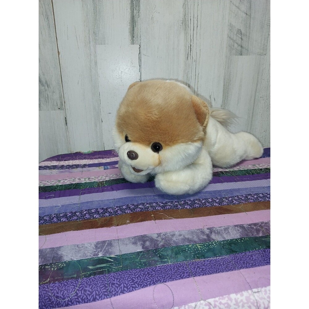 Gund Boo World's Cutest Dog Pomeranian Stuffed Animal Plush Laying